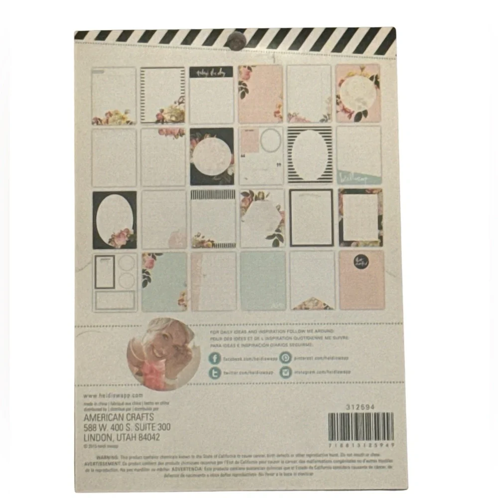 Heidi Swapp Pink Floral Journal Pad